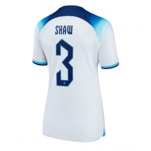 Fotballdrakt Dame England Luke Shaw #3 Hjemmedrakt VM 2022 Kortermet